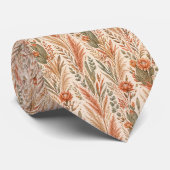 Terrakotta-Wüstenblumen Krawatte (Gerollt)