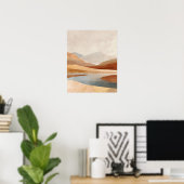 Terrakotta-Wüstenlandschaft-Kunst Neutral für Wohn Poster (Heimbüro)