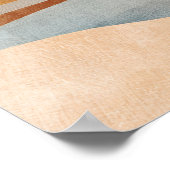 Terrakotta-Wüstenlandschaft-Kunst Neutral für Wohn Poster (Ecke)