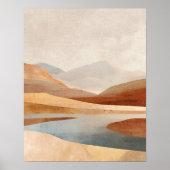 Terrakotta-Wüstenlandschaft-Kunst Neutral für Wohn Poster (Vorne)