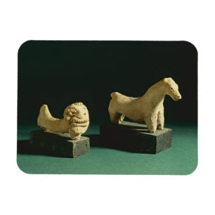 Terrakottalöwe und Pferd, Mohenjodaro 2300-1750 B Magnet