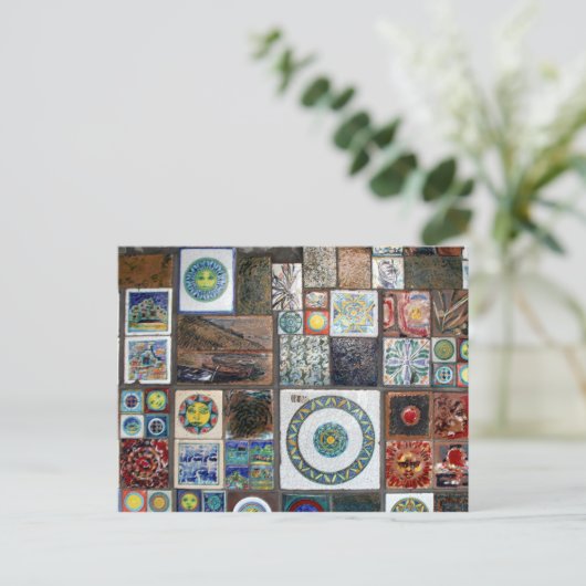 Terrakotziegel Postkarte (Stehend Vorderseite)