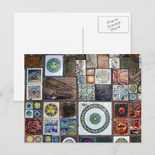 Terrakotziegel Postkarte (Vorne/Hinten)