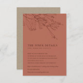 TERRAKTISCHE ROTE LINIE ZEICHNEND WEDTERDETAIL BEGLEITKARTE (Vorne/Hinten)