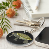 Terrapin (black) - Circle Acrylic Keychain Schlüsselanhänger (Vorderseite rechts)