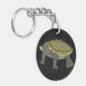 Terrapin (black) - Circle Acrylic Keychain Schlüsselanhänger (Vorderseite links)
