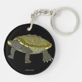 Terrapin (black) - Circle Acrylic Keychain Schlüsselanhänger (Rückseite)