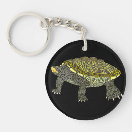 Terrapin (black) - Circle Acrylic Keychain Schlüsselanhänger