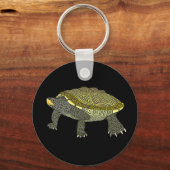 Terrapin (black) - Circle Aluminum Keychain Schlüsselanhänger (Vorderseite)