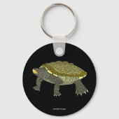Terrapin (black) - Circle Aluminum Keychain Schlüsselanhänger (Rückseite)