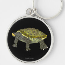 Terrapin (black) - Circle Premium Keychain