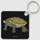 Terrapin (black) - Square Aluminum Keychain Schlüsselanhänger (Rückseite)