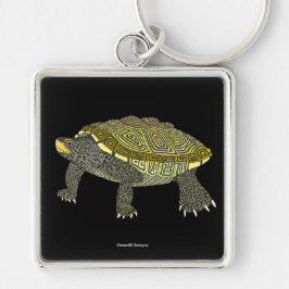 Terrapin (black) - Square Premium Keychain Schlüsselanhänger
