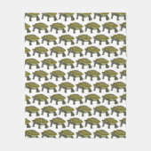 Terrapin (Muster weiß) - Fleece-Decke Fleecedecke (Vorderseite)