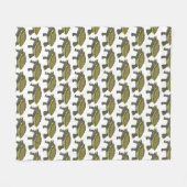 Terrapin (Muster weiß) - Fleece-Decke Fleecedecke (Vorderseite (Horizontal))