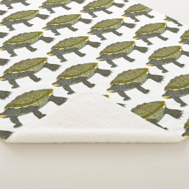 Terrapin (Muster weiß) - Sherpa-Decke Sherpadecke