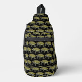 Terrapin (pattern black) - Sling Backpack Crossbody Bag (Vorderseite)