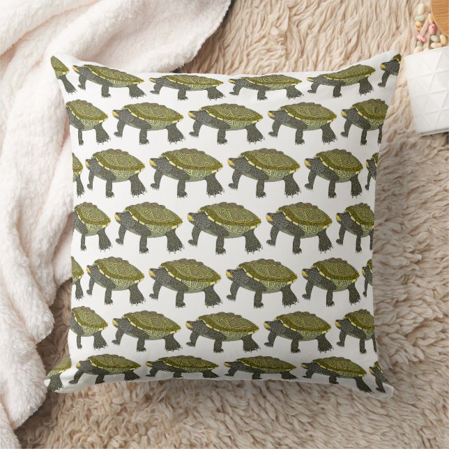 Terrapin (pattern white) - Pillow Kissen (Decke)