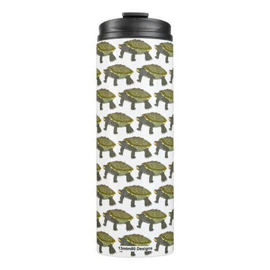 Terrapin (pattern white) - Thermal Mug Thermosbecher (Vorderseite)