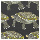 Terrapin (schwarz) - Pima-Baumwollstoff Stoff (Nahaufnahme)