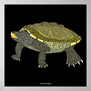 Terrapin (schwarz) - Poster Druck