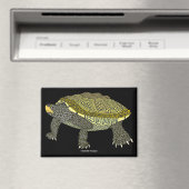 Terrapin (schwarz) - Rechteck-Magnet Magnet (In Situ (Geschirrspüler))