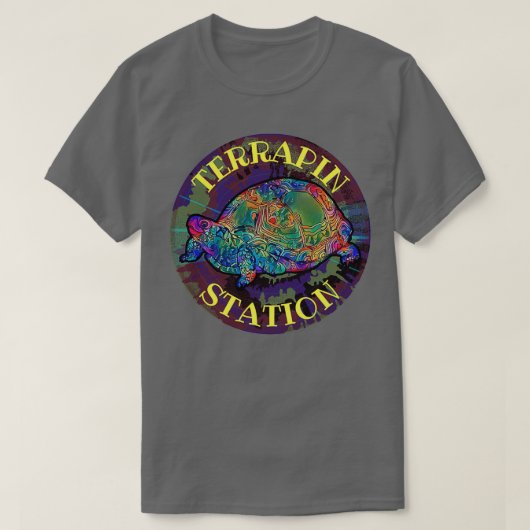 Terrapin Station Trippy Retro Turtle bei Nacht 1 T-Shirt (Design vorne)