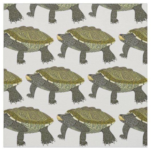 Terrapin (weiß) - Baumwoll-Drillich Stoff (Muster)