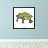 Terrapin (weiß) - Leinwanddruck (Insitu (Holzboden))