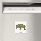 Terrapin (weiß) - Quadratischer Magnet (In Situ (Geschirrspüler))