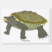 Terrapin (weiß) - Rechteck-Magnet Magnet (Vorderseite)