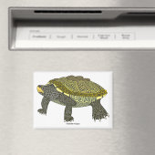 Terrapin (weiß) - Rechteck-Magnet Magnet (In Situ (Geschirrspüler))