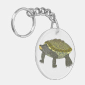 Terrapin (white) - Circle Acrylic Keychain Schlüsselanhänger (Vorderseite links)