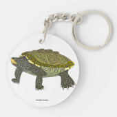 Terrapin (white) - Circle Acrylic Keychain Schlüsselanhänger (Rückseite)