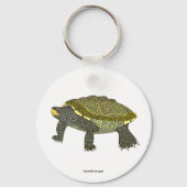 Terrapin (white) - Circle Aluminum Keychain Schlüsselanhänger (Rückseite)