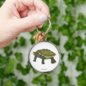 Terrapin (white) - Circle Premium Keychain Schlüsselanhänger (Hand)