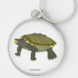 Terrapin (white) - Circle Premium Keychain Schlüsselanhänger