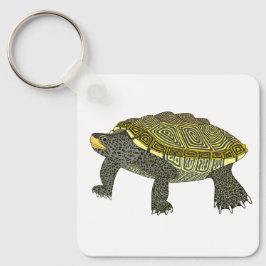 Terrapin (white) - Square Aluminum Keychain Schlüsselanhänger