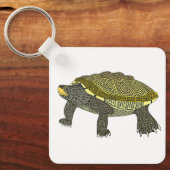 Terrapin (white) - Square Aluminum Keychain Schlüsselanhänger (Vorderseite)