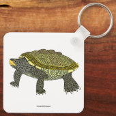 Terrapin (white) - Square Aluminum Keychain Schlüsselanhänger (Rückseite)