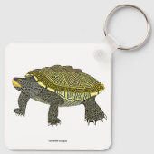 Terrapin (white) - Square Aluminum Keychain Schlüsselanhänger (Rückseite)