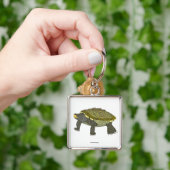 Terrapin (white) - Square Premium Keychain Schlüsselanhänger (Hand)