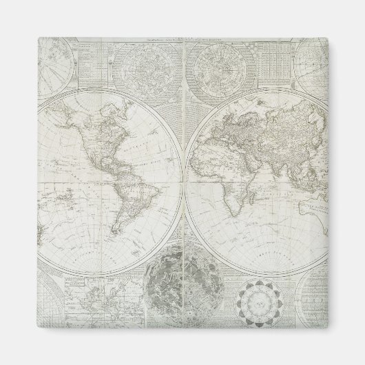 Terraqueous Globe von Samuel Dunn | 1787 Magnet (Vorne)