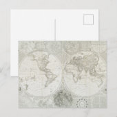 Terraqueous Globe von Samuel Dunn | 1787 Postkarte (Vorne/Hinten)