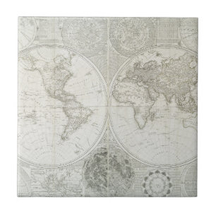 Terraqueous Kugel durch Samuel Dunn   1787 Fliese