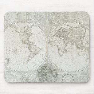 Terraqueous Kugel durch Samuel Dunn 1787 Mousepad
