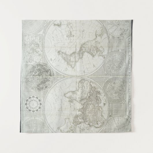 Terraqueous Kugel durch Samuel Dunn | 1787 Wandteppich (Vorderseite (Horizontal))