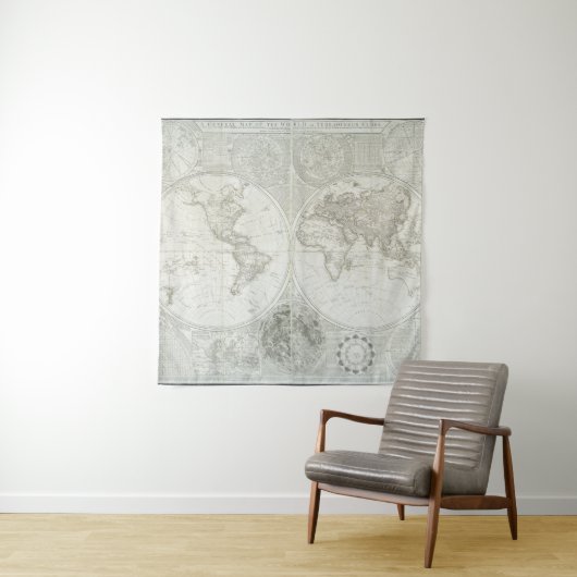 Terraqueous Kugel durch Samuel Dunn | 1787 Wandteppich (Beispiel)