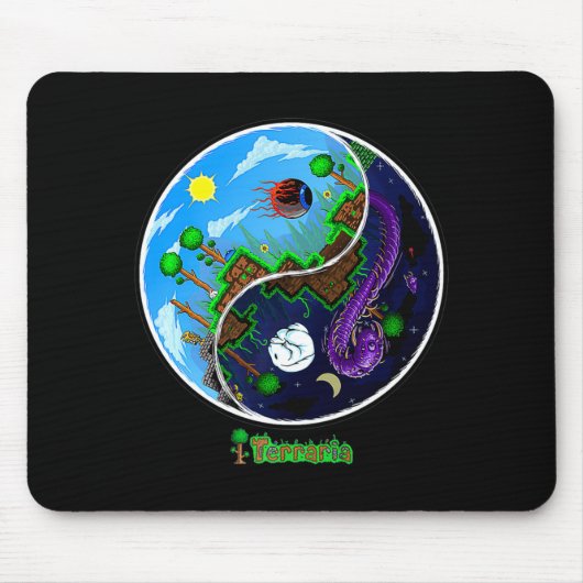 Terraria Night And Day T Shirt Mousepad (Vorne)