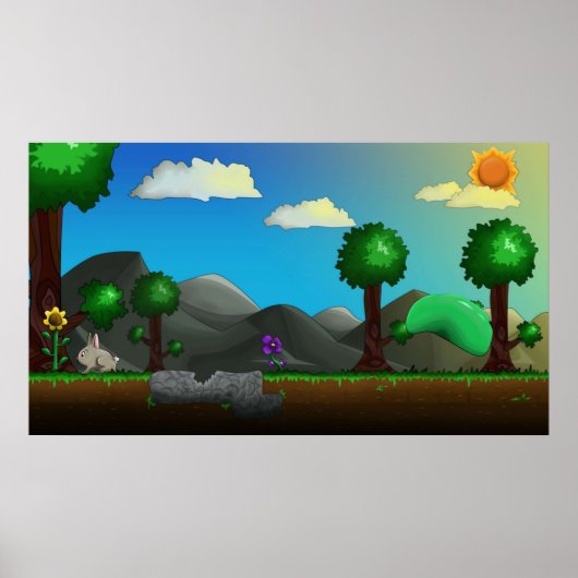 Terraria Sunny Day Illustration Poster (Vorne)
